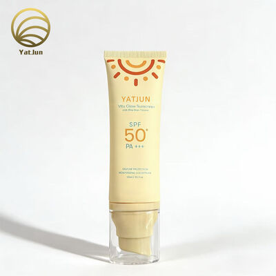 quality 50ml Recyclable PE Pump Oval Tube For Sunscreen Skincare Packaging factory