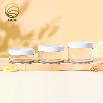 Quality 100g 150g 200g 250g clear PET cosmetic plastic empty Jar in stock factory