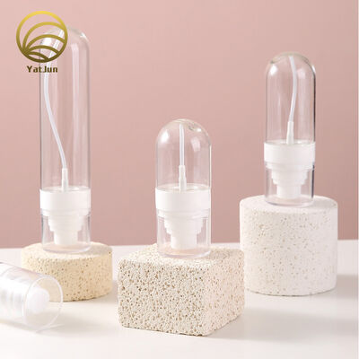 Quality 30ml 50ml 100ml PET round bottle with spray lotion pump factory