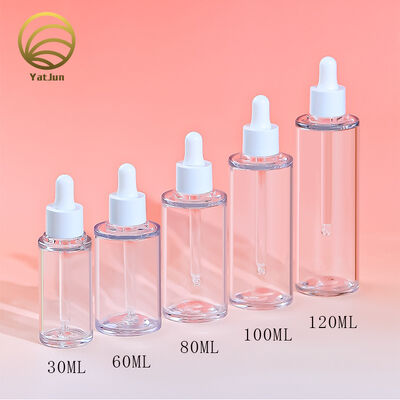 Quality 30ml 60ml 80ml 100ml 120ml PET clear bottle with dropper factory