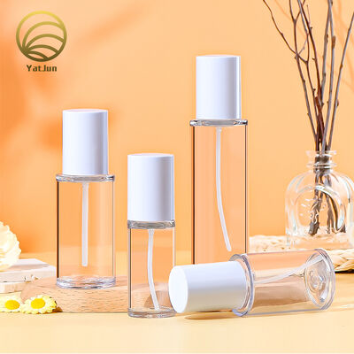 Calidad Botella redonda transparente de PETG de 30ml, 60ml, 80ml, 100ml, 120ml con tapa de bomba de loción y pulverizador fábrica