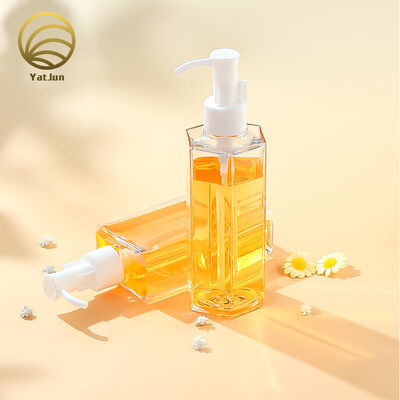 Quality 150ml 200ml PETG clear square bottle with pump factory