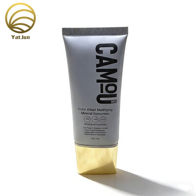Calidad Tubo vacío de forma ovalada de 40g y 50ml con tapón de rosca metálico para protector solar fábrica
