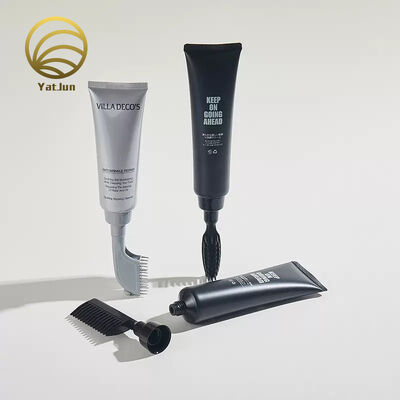 Quality 50ml 100g empty PE tube with brsuh cap for hair dye packaging factory