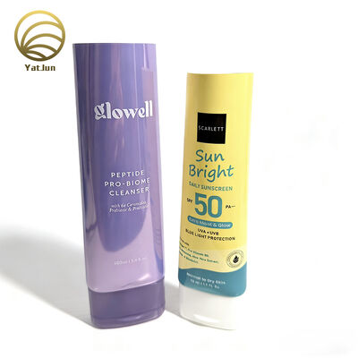 Calidad Envase de plástico de tubo ovalado súper vacío de 50ml y 100ml PE con tapa abatible para loción protectora solar fábrica