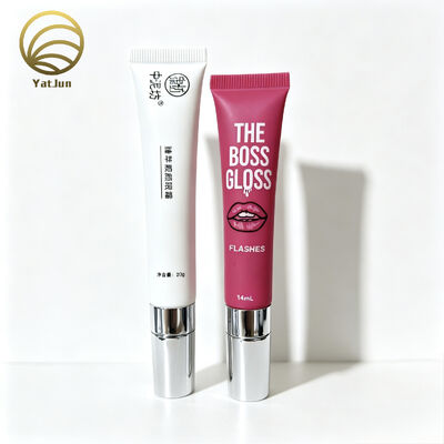 Kalite Gümüş Çinko alaşımlı aplikatör ile 10ml 20g boş PE göz kremi tüpü ambalajı fabrika