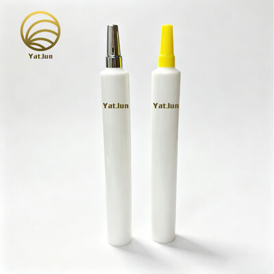 Quality 15ml 30ml White PE Squeeze Tube with Nozzle Cap Custom Cosmetic Packaging for Eye Cream & Essence factory
