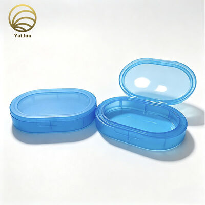 Quality 20ml PP Oval Plastic Cosmetic Jar with Flip Lid for Solid Balm Container factory
