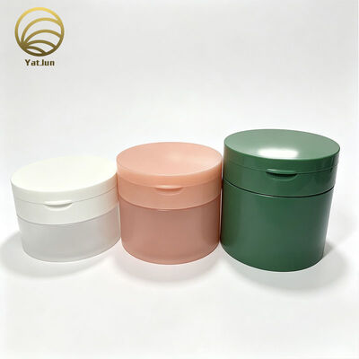Quality 100g 150g 200g PP Round Cosmetic Jar with Spoon Flip Top Container for Hair Mask & Body Butter factory