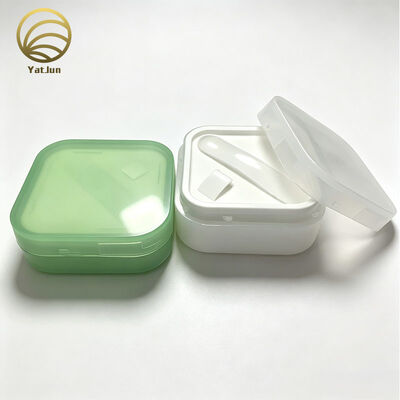 Quality 100g PP Square Cosmetic Jar with Spoon for Cleansing Balm & Mud Mask factory