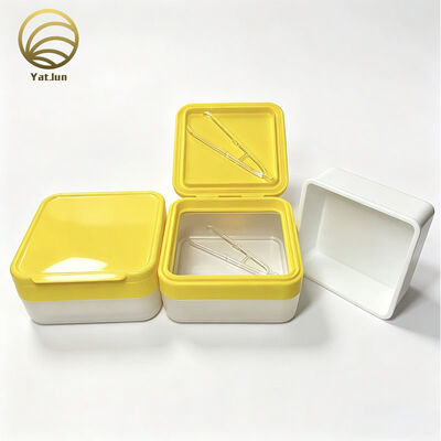 Quality 100ml PP Square Cosmetic Jar with Built-in Spoon Cleansing Balm and Facial Mask  factory