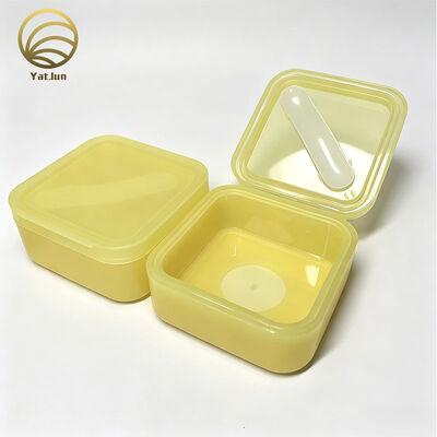 Quality 100ml PP Square Cosmetic Jar with Built-in Spoon for Cleansing Balm & Mud Mask factory