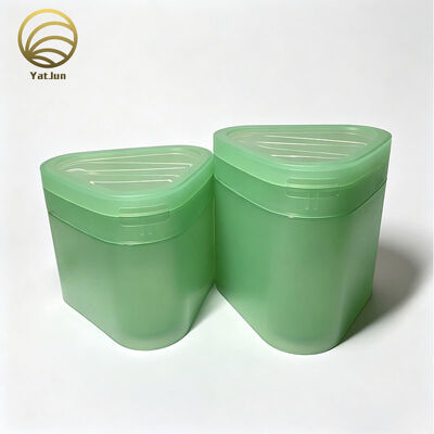 Quality 150ml 200ml PP Triangle Cosmetic Jar Flip Lid With Built-in Spoon for Cleansing Balm,Eye Mask factory