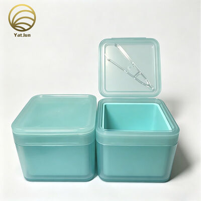 Quality 300ml Double-layer PP Square Cosmetic Jar with Built-in Tweezers Wet Sheet Mask & Cleansing Wipes  factory