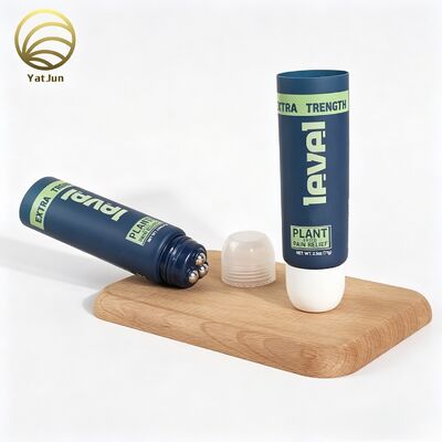 Quality 70g PE Soft Cosmetic Tube with Triple Metal Roller Balls for Face & Neck Massage Cream Packaging factory